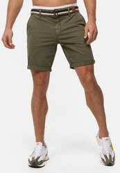 Indicode Chinoshorts Style INCunning Dunkelgrün/Khaki