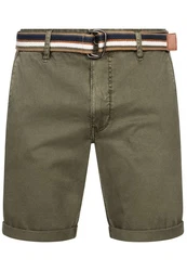 Indicode Chinoshorts Style INCunning Dunkelgrün/Khaki
