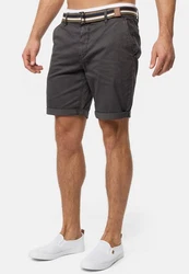 Indicode Chinoshorts Style INCunning Dunkelgrau/Khaki/Grau