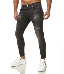 Black Island Skinny-fit-Jeans Herren schwarz