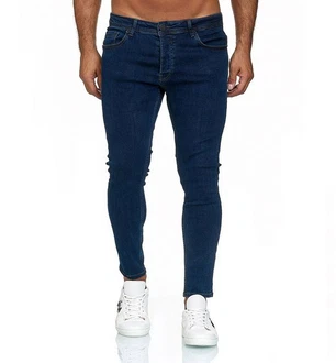 Black Island Skinny-fit-Jeans Herren Schwarz