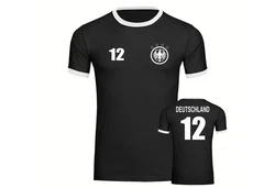 multifanshop T-Shirt Kontrast Deutschland Adler Retro Trikot 12