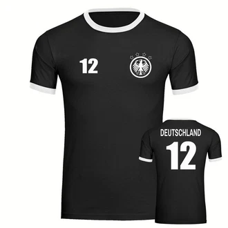 multifanshop T-Shirt Kontrast Deutschland Adler Retro Trikot 12