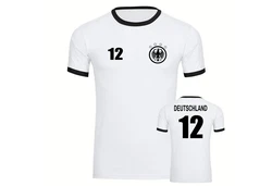 multifanshop T-Shirt Kontrast Deutschland Adler Retro Trikot 12