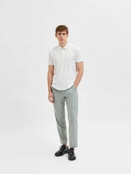 SELECTED HOMME T-Shirt Fave Weiß/Grau/Creme