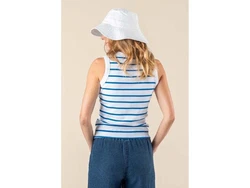 LIVING CRAFTS Tanktop 'RITA' Hellblau/Blau/Weiß