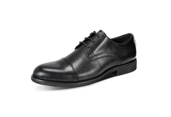 YFFUSHI Schnürschuh Herren Anzugschuhe aus echtem Rindsleder Schwarz/Hellblau