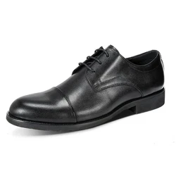 YFFUSHI Schnürschuh Herren Anzugschuhe aus echtem Rindsleder Schwarz/Hellblau