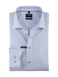 OLYMP Langarmhemd Luxor modern fit Grau/Blau/Hellblau