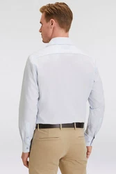 OLYMP Langarmhemd Luxor modern fit Grau/Blau/Hellblau