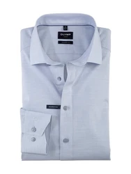 OLYMP Langarmhemd Luxor modern fit Grau/Blau/Hellblau
