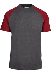 DEF T-Shirt Roy Dunkelrot/Dunkelgrau/Bordeaux/Lila