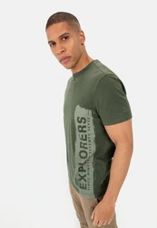 camel active Kurzarmshirt T-Shirt Dunkelgrün/Grün
