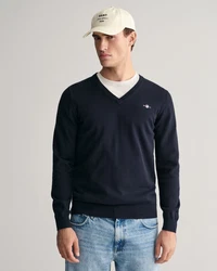 Gant Strickpullover CLASSIC COTTON V-NECK Blau