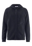 Hessnatur Fleecejacke Kapuze Relaxed Dunkelblau/Dunkelgrau