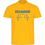 multifanshop T-Shirt Herren Ecuador Herzschlag Gelb/Gold