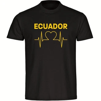 multifanshop T-Shirt Herren Ecuador Herzschlag multifanshop T-Shirt Herren Ecuador Herzschlag