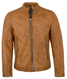 Lederjacke MSLacona - Herren Lederjacke Lammnappa camel