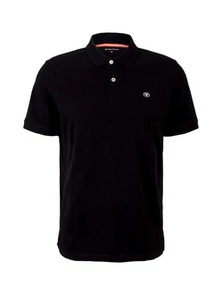 TOM TAILOR T-Shirt Poloshirt Dunkelblau/Blau