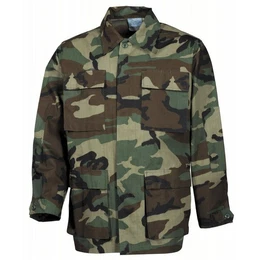 Outdoorjacke US BDU Feldjacke, Rip Stop, woodland