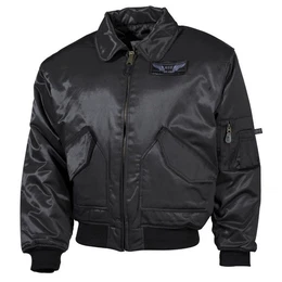 Outdoorjacke US CWU Pilotenjacke, schwarz, schwere Ausfhrung