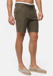 Indicode Chinoshorts INCaro Khaki/Dunkelgrün