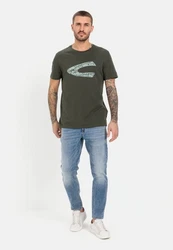 camel active Print-Shirt Dunkelgrün