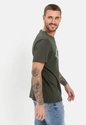 camel active Print-Shirt Dunkelgrün