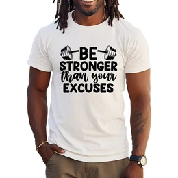 T-Shirt Herren Sommer Workout Fitness Premium T-Shirt mit Druck 100% Baumwolle