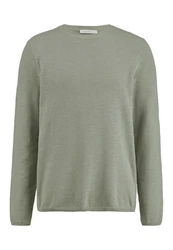 Hessnatur Strickpullover Slub Dunkelgrün/Hellgrün/Khaki/Grün
