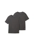 TOM TAILOR T-Shirt Basic T-Shirts (2er-Pack) Dunkelgrau/Khaki/Grau/Dunkelgrün