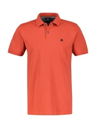 LERROS Kurzarmshirt mit Logostickerei Orange/Rot