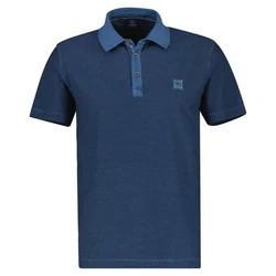 LERROS Kurzarmshirt mit Logostickerei Blau/Dunkelblau/Hellblau