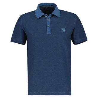LERROS Kurzarmshirt mit Logostickerei Blau/Dunkelblau/Hellblau
