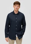 s.Oliver Black Label Langarmhemd Tailored Fit Hemd aus Leinen schwarz