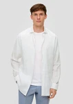 s.Oliver Black Label Langarmhemd Tailored Fit Hemd aus Leinen schwarz
