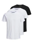 JACK & JONES T-Shirt JJEORGANIC BASIC TEE SS O-NE 3PK MP NOOS Weiß/Schwarz/Dunkelblau/Creme/Dunkelgrau