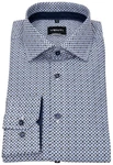 VENTI Business Langarmhemd Modern Fit Kentkragen Grau/Blau/Dunkelblau