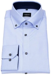 Langarmhemd Modern Fit leicht tailliert bgelfrei Button-Down-Kragen