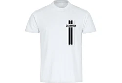 multifanshop T-Shirt Herren Germany Weiß/Grau/Dunkelblau