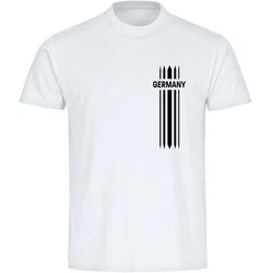 multifanshop T-Shirt Herren Germany Weiß/Grau/Dunkelblau
