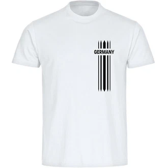 multifanshop T-Shirt Herren Germany Weiß/Grau/Dunkelblau