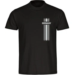 multifanshop T-Shirt Herren Germany Schwarz/Braun/Grau/Gelb/Dunkelblau