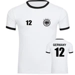multifanshop T-Shirt Kontrast Germany - Adler Retro Trikot Grau/Weiß/Creme