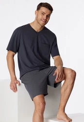 Schiesser Shorty Comfort Fit (Set, 2 tlg) Dunkelgrau/Schwarz/Grau/Dunkelblau