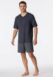 Schiesser Shorty Comfort Fit (Set, 2 tlg) Dunkelgrau/Schwarz/Grau/Dunkelblau