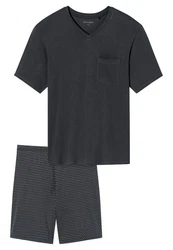 Schiesser Shorty Comfort Fit (Set, 2 tlg) Dunkelgrau/Schwarz/Grau/Dunkelblau