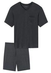 Schiesser Shorty Comfort Fit (Set, 2 tlg) Dunkelgrau/Schwarz/Grau/Dunkelblau