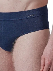 Skiny Slip Herren Brasil Slip Cooling Deluxe Dunkelblau/Blau/Hellblau