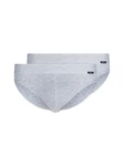 Skiny Slip Herren Brasil Basic Retro (2-St) Grau/Hellgrau/Silber